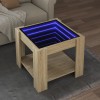 VidaXL Măsuță de cafea cu LED stejar sonoma 53x53x45 cm lemn prelucrat 847541