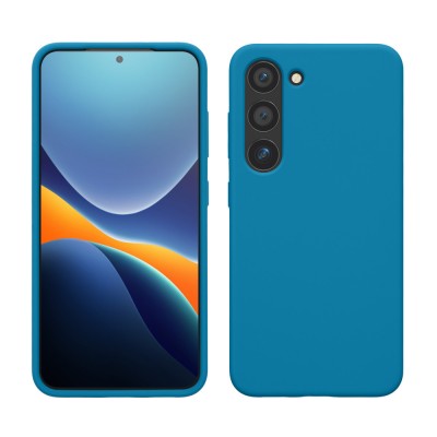 Husa kwmobile pentru Samsung Galaxy S23, Silicon, Albastru, 60273.224 foto