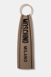 Moschino fular bărbați, culoarea bej, cu model, M5634 50199
