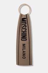 Moschino fular bărbați, culoarea bej, cu model, M5634 50199