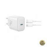 Incarcator Retea Cu Cablu USB-C Joyroom JR-TCF20 20W 3A 1 x USB-C Alb