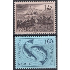 Norvegia 1977 - Pescuit, pesti, serie neuzata