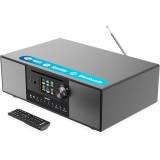 Radio internet global all in one, Majority, Quadriga, DAB+. 2.1 Stereo cu subwoofer incorporat, Bluetooth, Spotify Connect, 120 W, negru, Resigilat,