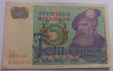 Suedia, 5 Kronor 1978