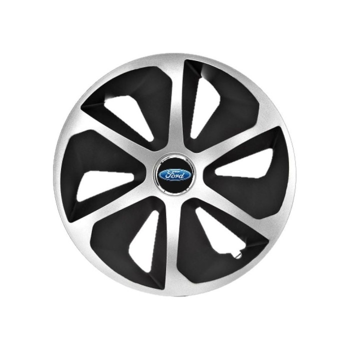Set 4 capace roti Roco Gri-Negru R14 Compatibil Cu Ford