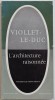 L&#039;architecture raisonne / Viollet Le Duc