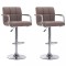 vidaXL Scaune de bar, 2 buc., gri taupe, material textil
