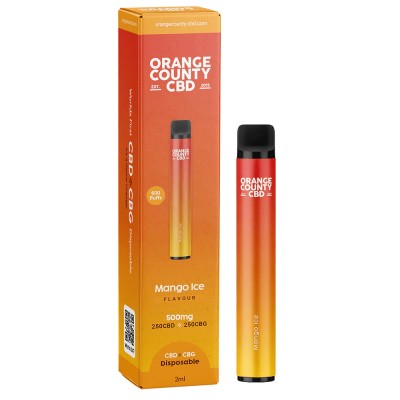 Vaporizator CBD + CBG, Orange County CBD, Mango Ice, 500mg foto