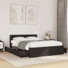 VidaXL Cadru de pat cu tăblie, negru, 120x190 cm, lemn prelucrat 3295605
