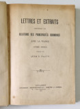 Lettres et extraits concernants les relation des Principautes Roumaines avec la France 1728- 1810, Bucuresti, 1915
