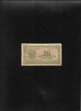 Grecia 20 drahme drachmai 1940 seria012989