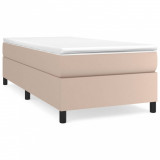 Cadru de pat box spring, cappuccino, 90x190 cm, piele ecologică