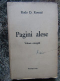 Radu D Rosetti &ndash; Pagini alese ( volum omagial 1935 )