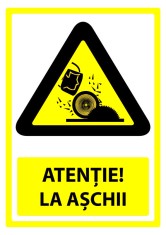 Semn pentru atentie la aschii foto