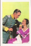 RF183 - Carte Postala - Casa Filmului Acin - Olivia de Havilland si Leslie Howard. Pe aripile vantului, circulata 1973