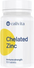 Chelated Zinc Supliment de Zinc Organic pentru Menţinerea Sănătăţii Părului, Pielii şi a Unghiilor (100 tablete) - Calivita