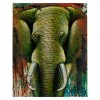 Tablou pictat manual Colorful Elefant