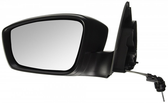 Oglinda exterioara Seat Toledo (Nh), 10.2012-, Skoda Rapid (Nh), 10.2012- , partea Stanga, culoare sticla crom, sticla convexa, cu carcasa neagra, cu