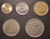 Ungaria 2001 - 1,2,5,10,50 forint, Europa