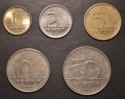 Ungaria 2001 - 1,2,5,10,50 forint foto