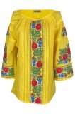 Bluza tip ie dama R24, galben , marimea L