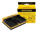 Patona Dual incarcator pentru Konica Minolta Minolta NP-200 Dimage X Xg Xi Xt Xt Biz inkl. Micro-USB Kabe