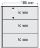 5 folii transparente, Variant, cu 3 buzunare de 80 x 185 mm