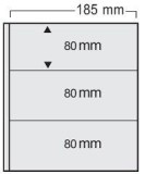 5 folii transparente, Variant, cu 3 buzunare de 80 x 185 mm