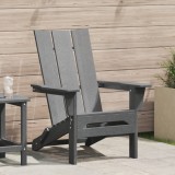 VidaXL Scaun pliabil Adirondack Gri deschis 74.5x80.5x90 cm HDPE