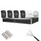 Kit supraveghere Hikvision 4 camere IP 6MP IR/Lumina Alba 30m PoE ColorVu, NVR AcuSense 8 Canale 12MP PoE, Cablu CAT6 FTP Rola 100m si Mufe RJ-45 Safe