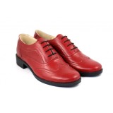 Pantofi dama, casual, din piele naturala - P29ROSU