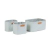 Set 3 cosuri depozitare Childhome 21x14x10 cm 14x10x10 cm Gri