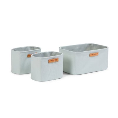 Set 3 cosuri depozitare Childhome 21x14x10 cm 14x10x10 cm Gri foto