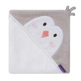Cumpara ieftin Prosop de baie pentru bebelus si mama Bamboo Penguin white Clevamama for Your BabyKids