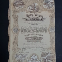 Actiune 1925 banca Valcea , titlu 10 actiuni nominative , Ramnicu Valcea