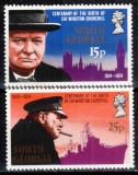 Georgia de Sud 1974, Mi #47-48**, Winston Churchill, MNH! Cota 4,50 &euro;!, Oameni, Nestampilat