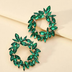 Cercei Eleganti Verde Smarald