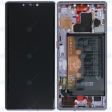 Huawei Mate 30 Pro (LIO-L09 LIO-L29) Capac frontal al modulului de afișare + LCD + digitizer + spațiu baterie argintiu 02353EQX