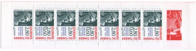 Franta 1995 - ziua marcii postale, 3 serii neuzate in carnet filatelic foto