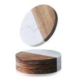 Suport pahare SanDonna 885 Alb, rotund, 10 x 10 cm