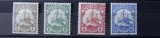 Imperiul German - Concesiunea Kiautschou (Tsingtau / China) 1901 Seria Tip "Iachtul Imperial Hohenzollern" (1c, 2c, 4c, 10c, Set de 4 Valori) - FD1