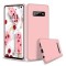Huse silicon antisoc cu microfibra interior Samsung S10 Plus , S10+ , Roz