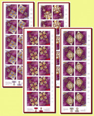 2006 Romania - Ordinele Romaniei minicoli de 10 timbre + 2 tabs LP 1745 b MNH foto
