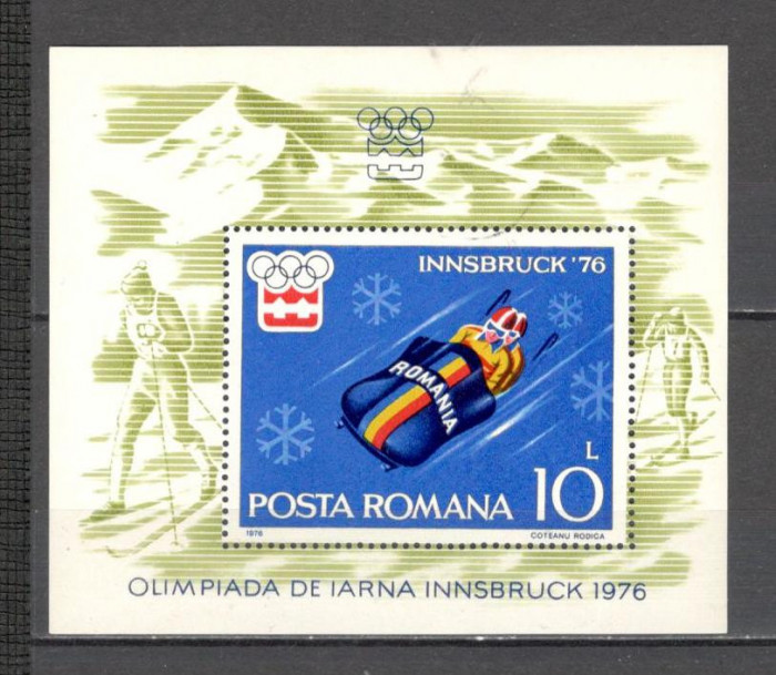 Romania.1976 Olimpiada de iarna INNSBRUCK-Bl. ZR.555