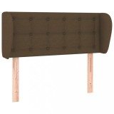 Cumpara ieftin Tablie de pat cu aripioare maro inchis 103x23x78/88 cm textil