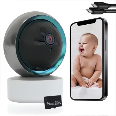Camera Rotativa Wireless Full HD 1080p, Camera Video Audio cu Rotire 360&amp;deg;, Vedere Nocturna Infrarosu, Detectare Miscare si Sunet, Audio Bidirectional, foto