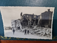 Bucurestiu bombardat in al II lea razboi mondial, 9 x 14 cm foto