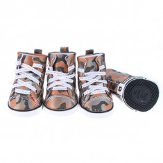 Pantofi pentru caine - camuflaj, portocaliu, XL foto