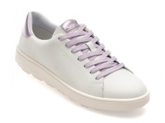 Pantofi sport GEOX albi, D45WEA, din piele naturala