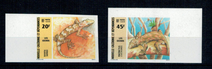 New Caledonia 1986 - Fauna, gecko, serie ndt neuzata